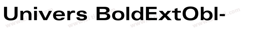 Univers BoldExtObl字体转换